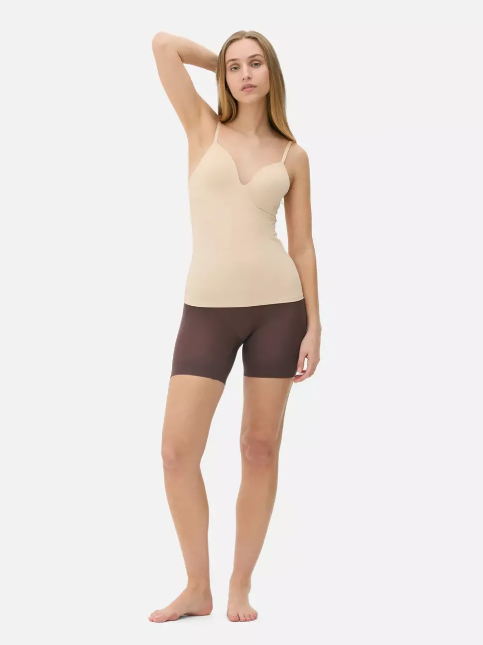 Top na ramiączkach z wbudowanym biustonoszem