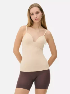 Top na ramiączkach z wbudowanym biustonoszem