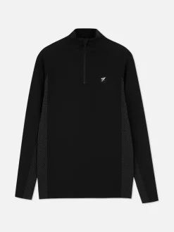 Top na siłownię z długim rękawem i suwakiem 1/4