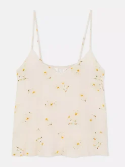 Top od piżamy na ramiączkach w kwiaty