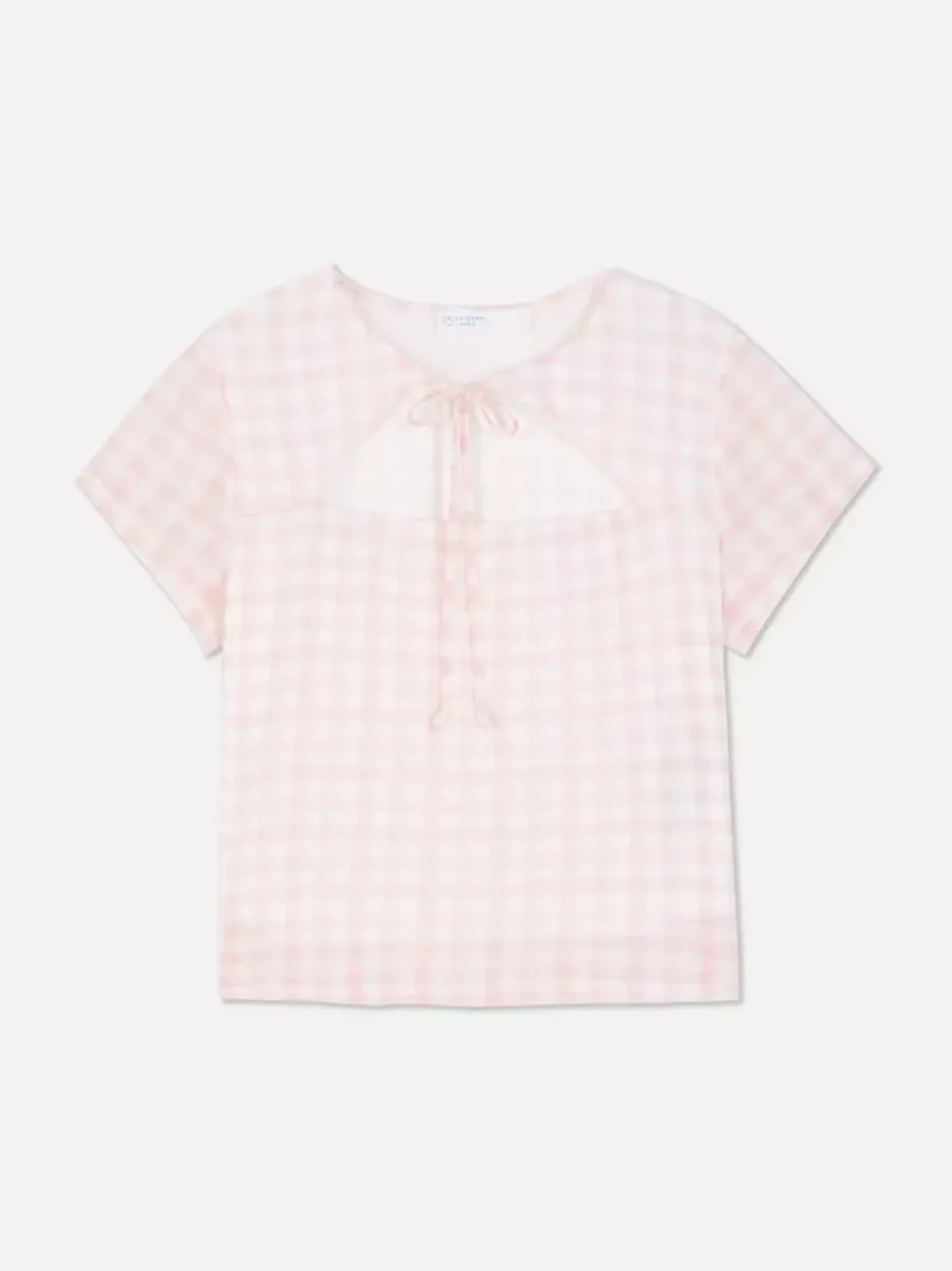 Top w kratkę vichy z siateczką, część zestawu