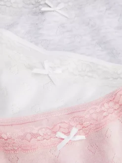 Topy na ramiączkach z ażurowym wzorem, 3 szt.