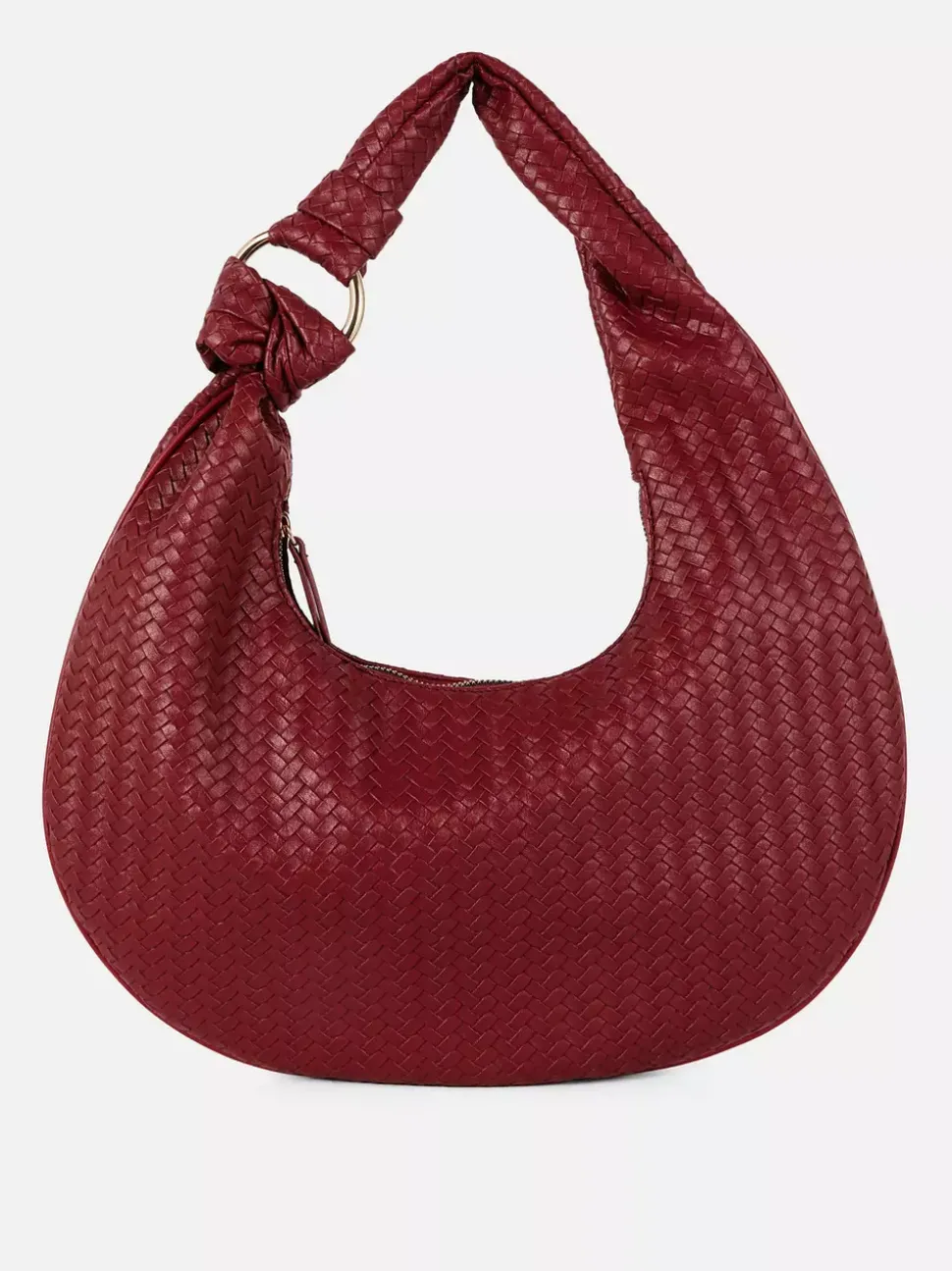 Torba na ramię ze sztucznej skóry z plecionym wzorem