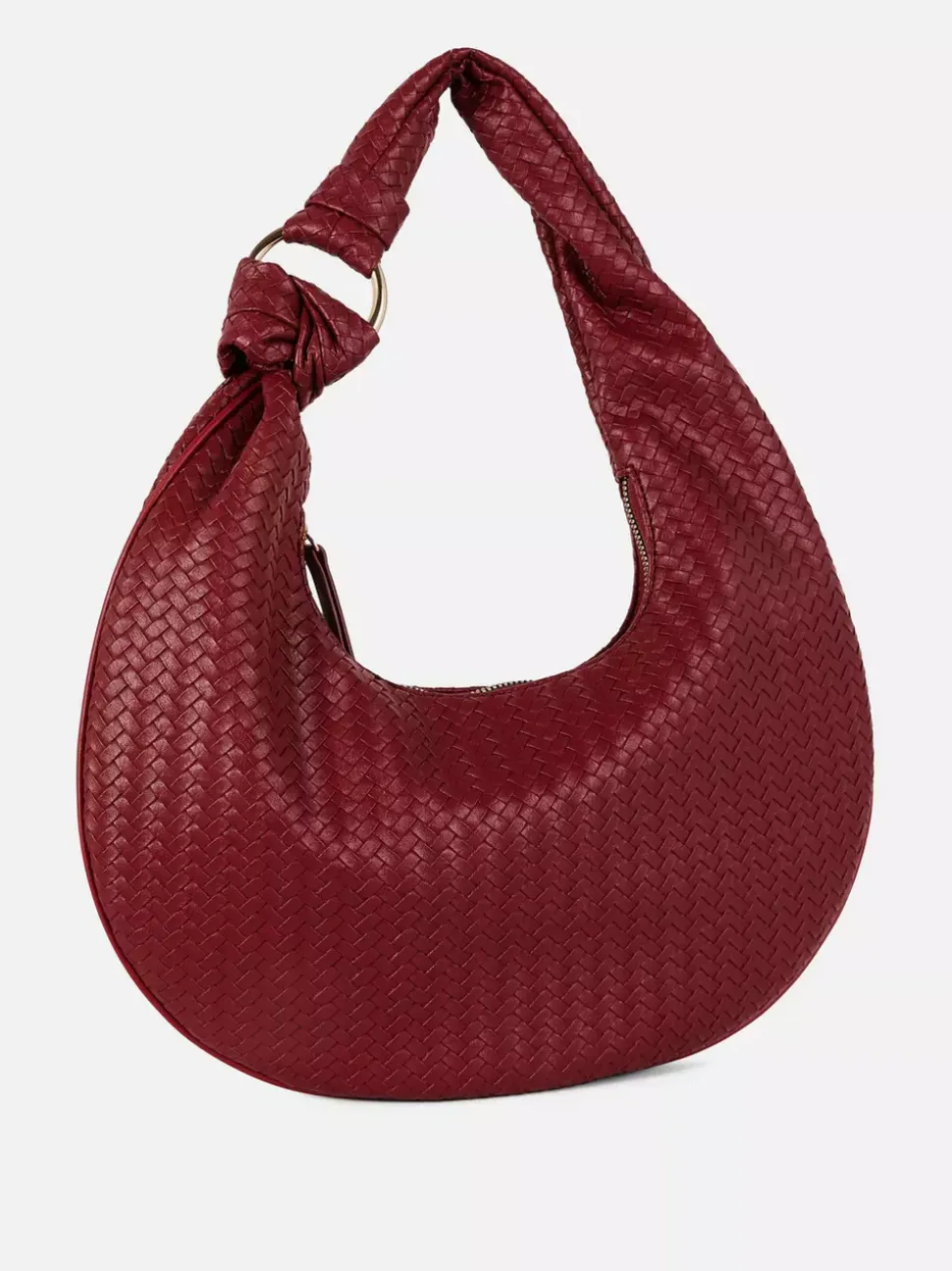 Torba na ramię ze sztucznej skóry z plecionym wzorem