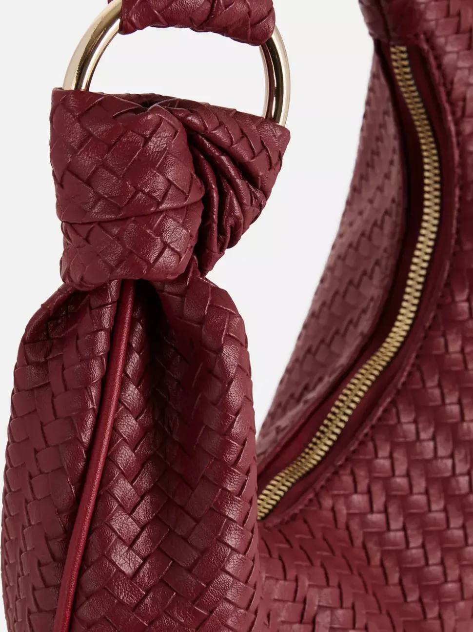Torba na ramię ze sztucznej skóry z plecionym wzorem