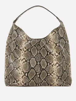 Torba shopper typu worek ze sztucznej skóry