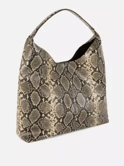 Torba shopper typu worek ze sztucznej skóry