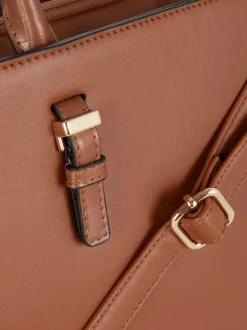 Torba shopper ze sztucznej skóry z wyjmowaną saszetką