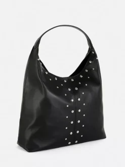 Torba shopper ze sztucznej skóry z ćwiekami