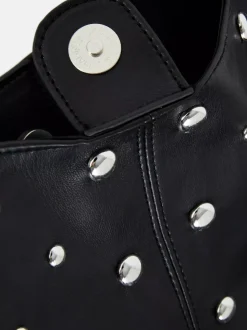 Torba shopper ze sztucznej skóry z ćwiekami