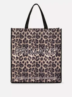 Torba shopper ze wzorem w panterkę Primark