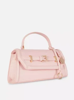 Torba z paskiem z imitacji skóry krokodyla