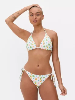 Trójkątna góra od bikini z nadrukiem