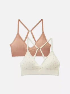 Trójkątne biustonosze bez fiszbin, 2 szt.