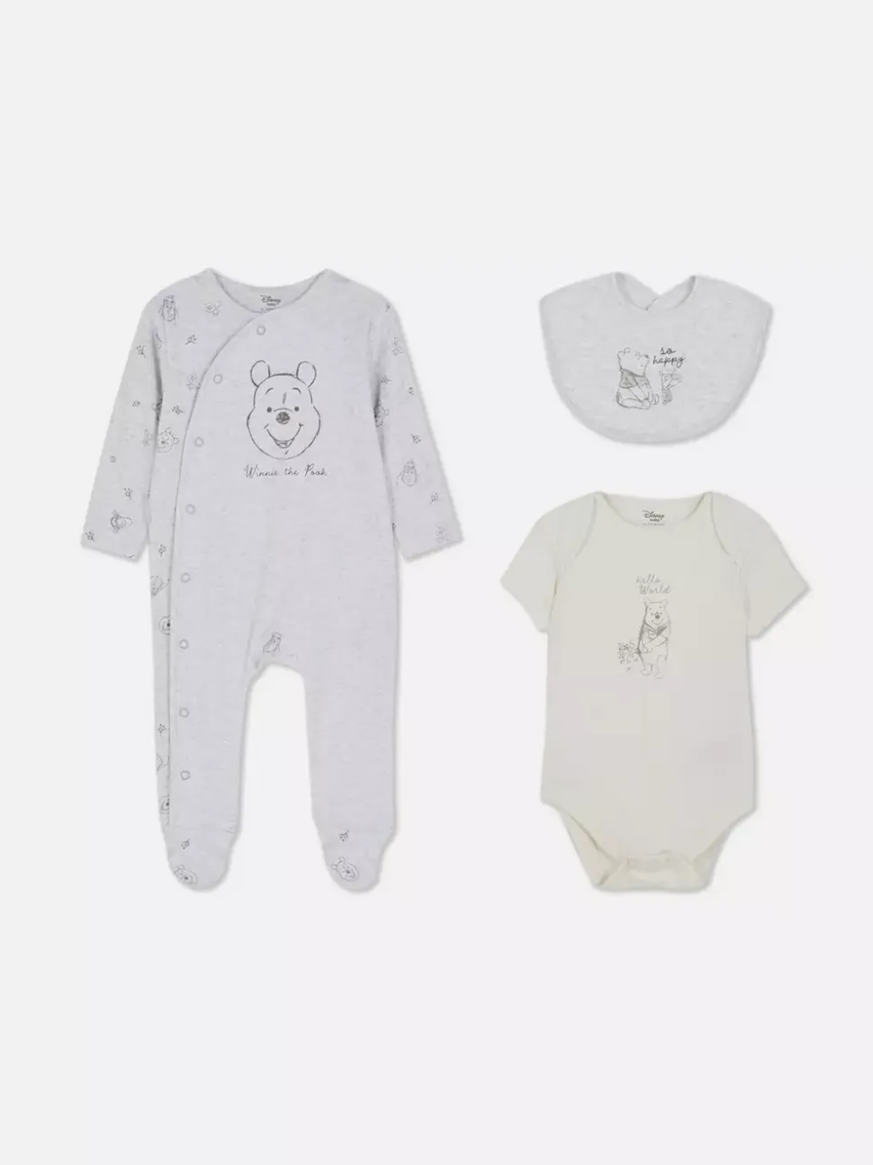 Trzyczęściowy komplet z Kubusiem Puchatkiem