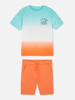 T-shirt i szorty Saint Tropez z efektem ombre