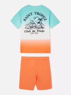 T-shirt i szorty Saint Tropez z efektem ombre
