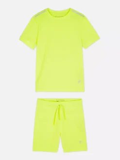 T-shirt i szorty w sportowym stylu, zestaw