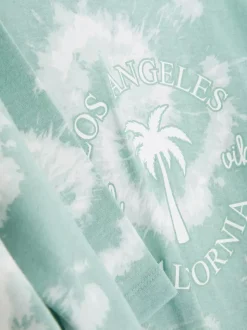 T-shirt i szorty z efektem tie-dye Los Angeles