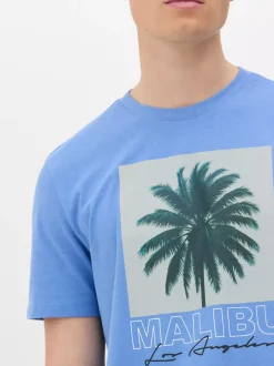 T-shirt Malibu z nadrukiem z palmą