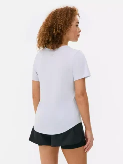 T-shirt na siłownię z okrągłym dekoltem