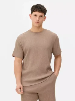 T-shirt o marszczonej fakturze Kem