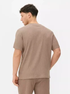 T-shirt o marszczonej fakturze Kem