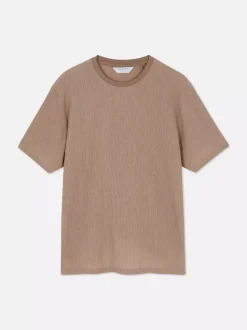 T-shirt o marszczonej fakturze Kem