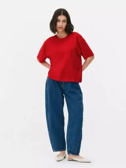 T-shirt oversize o kwadratowym kroju