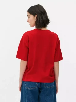 T-shirt oversize o kwadratowym kroju