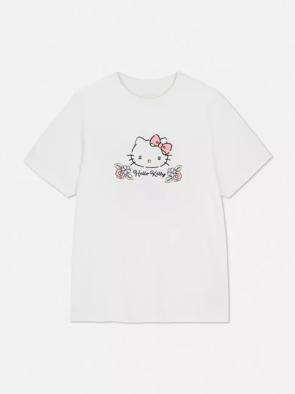 T-shirt w kwiaty z motywem Hello Kitty