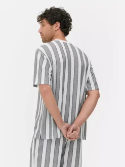 T-shirt w paski z krótkim rękawem