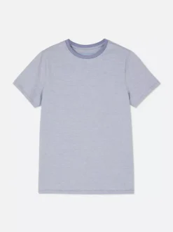 T-shirt w prążki z krótkim rękawem