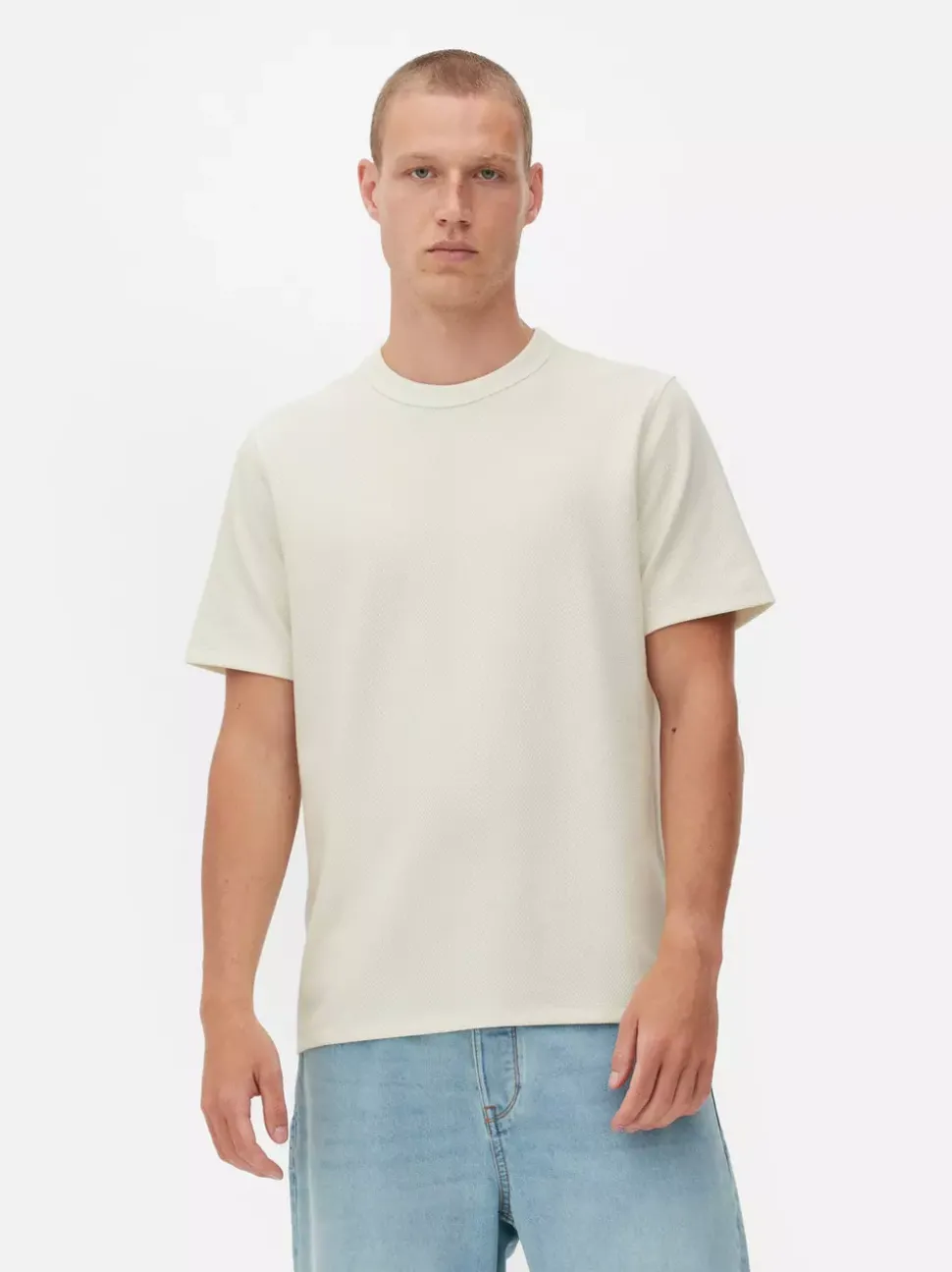 T-shirt z fakturą plastra miodu