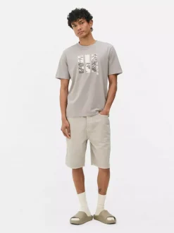 T-shirt z krótkim rękawem i nadrukiem z trzema obrazkami