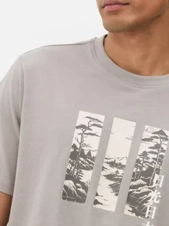 T-shirt z krótkim rękawem i nadrukiem z trzema obrazkami