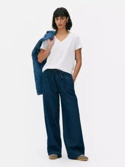 T-shirt z krótkim rękawem i dekoltem w serek