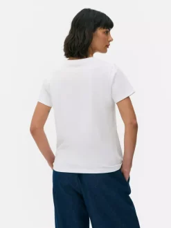 T-shirt z krótkim rękawem i dekoltem w serek