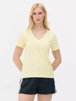 T-shirt z krótkim rękawem i dekoltem w serek