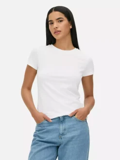 T-shirt z krótkim rękawem i okrągłym dekoltem