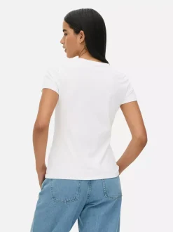 T-shirt z krótkim rękawem i okrągłym dekoltem