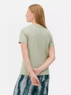 T-shirt z krótkim rękawem i dekoltem w serek