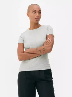 T-shirt z krótkim rękawem i okrągłym dekoltem