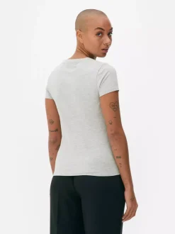 T-shirt z krótkim rękawem i okrągłym dekoltem