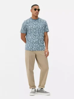 T-shirt z krótkim rękawem i kwiecistym nadrukiem