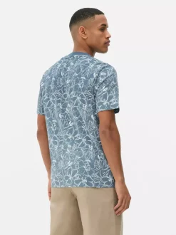 T-shirt z krótkim rękawem i kwiecistym nadrukiem