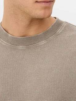 T-shirt z krótkim rękawem o waflowej fakturze