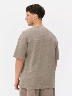 T-shirt z krótkim rękawem o waflowej fakturze