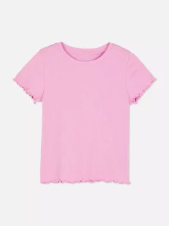 T-shirt z krótkim rękawem w prążki