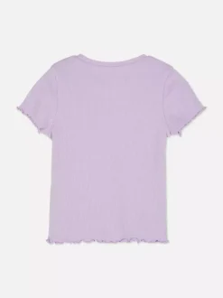 T-shirt z krótkim rękawem w prążki